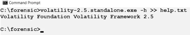Viewing Volatility Analysis Outputs in Notepad