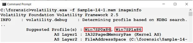 Querying Memory Image Information via Volatility