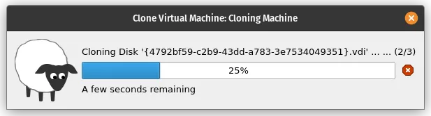 Cloning Progress Bar