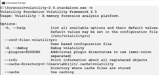 Volatility Memory Analysis Command List