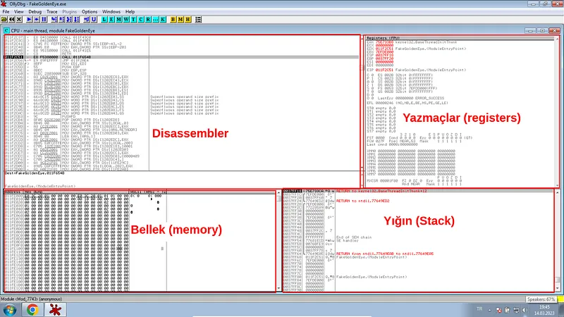 OllyDbg Module Analysis Process