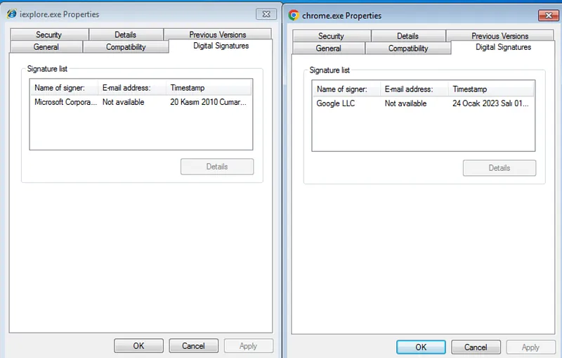 File Code Signing Certificate and Details