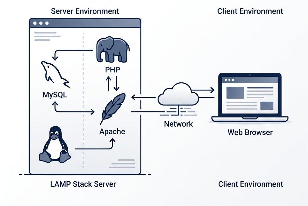 LAMP Stack Architecture Diagram
